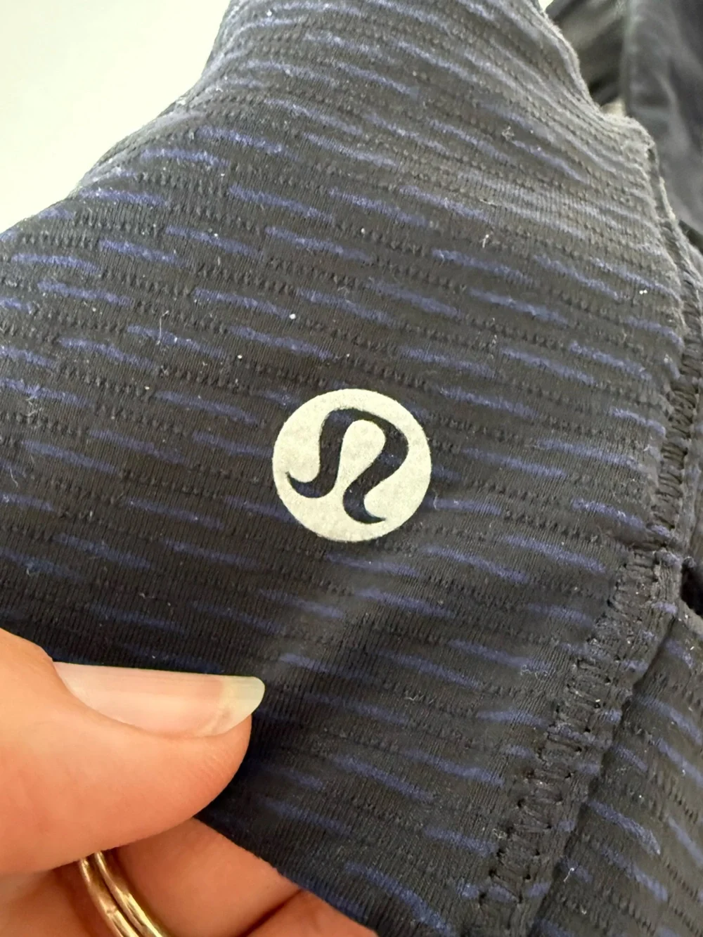 Lululemon Gear Up Bra – Score Jacquard Black Hero Blue Size 6